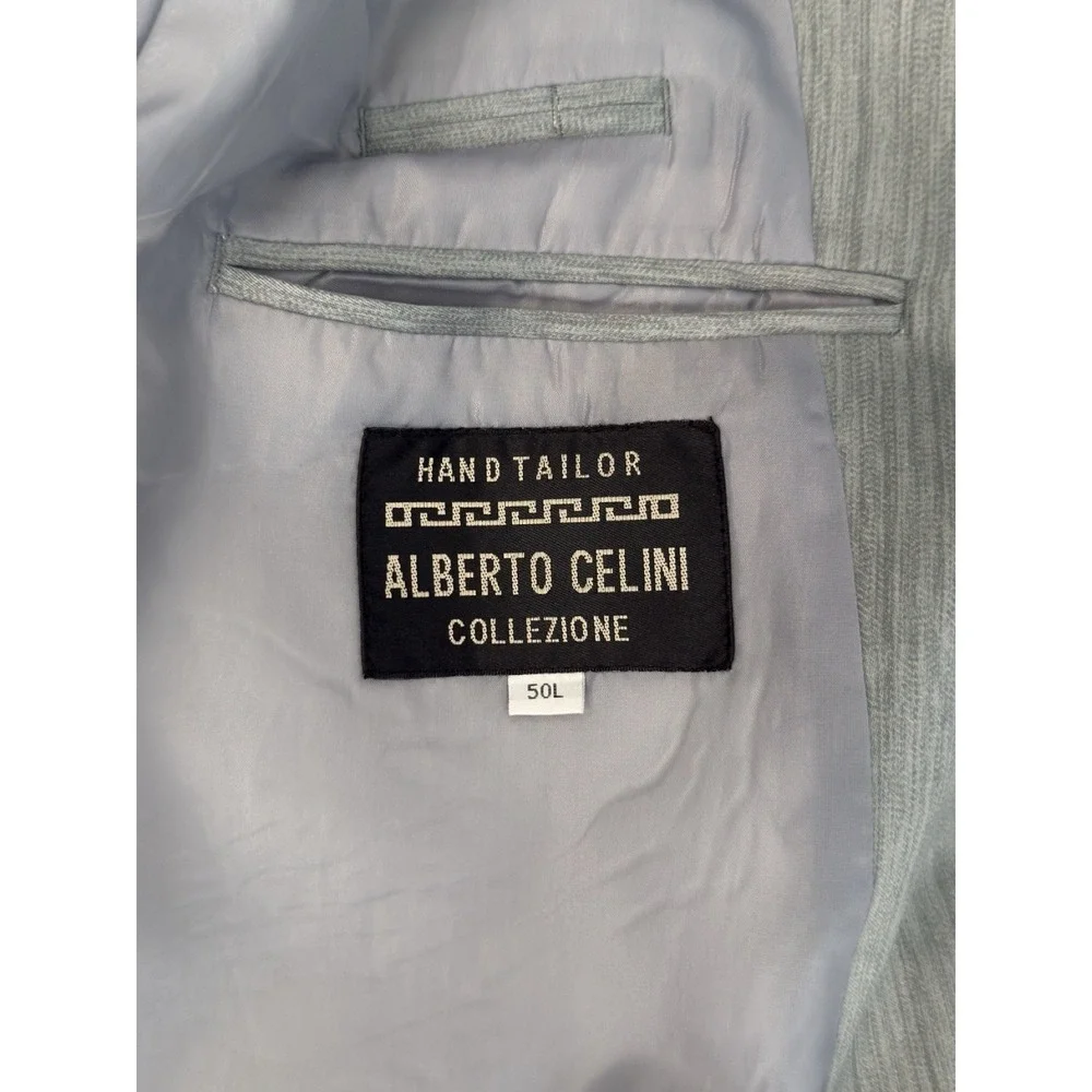 Alberto Celini Mens Grey Suit Jacket Blazer Size 50L Single Breasted‎ 7-Button